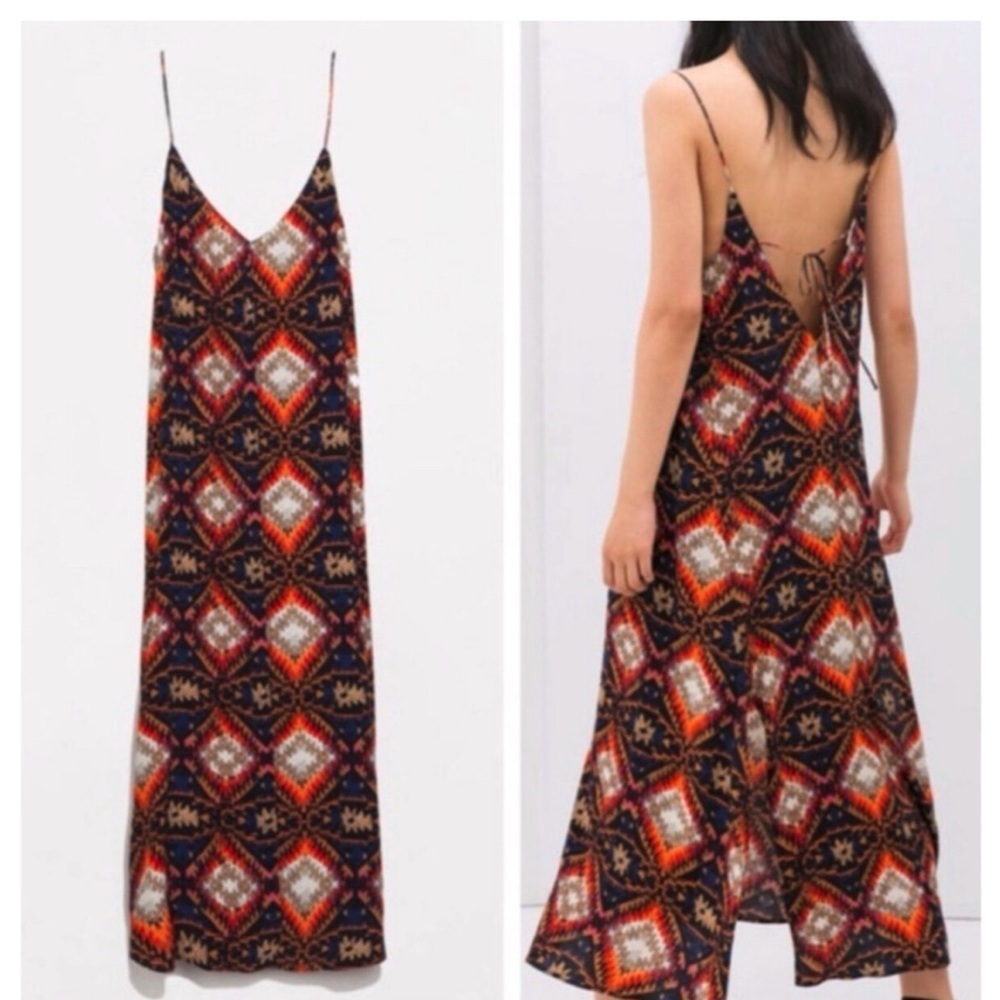 ZARA Tribal Print Open Back Slit Maxi Dress
SIZE M-NWOT -😍 Beautiful!!​​​ - Picture 5 of 16